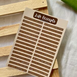life excerpts - brown