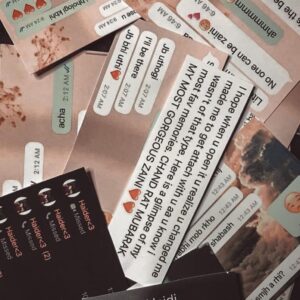 customised text stickers